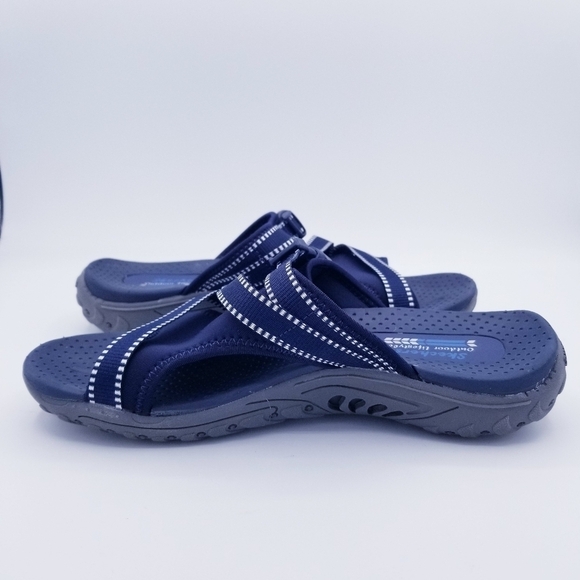Skechers #56196SA Reggae Slide Thru Sandals Navy Blue, size 8 - Picture 8 of 12